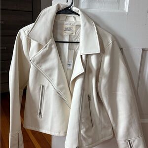 Francesca’s White Leather Jacket